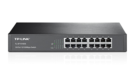 16-Port 10/100Mbps Switch / 13-inch steel case - TL-SF1016DS