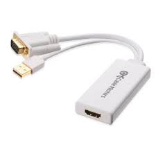 Cable chuyá»ƒn Ä‘á»•i VGA + AUDIO ra HDMI